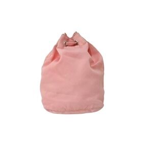 Prada Drawstring Pouch Logo Pink Nylon Triangle